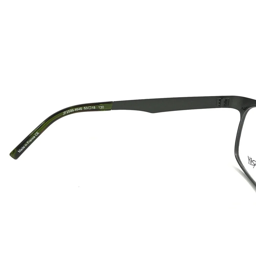 J.F. Rey Eyeglasses Frames JF2599 4646 Gray Textured Ribbed Square 53-18-130